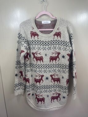 Shineflow Women's Reindeer Fair Isle Sweater